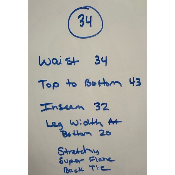 We The Free Flare Curvy Jeans Womens 34 Blue Mid-Rise Lace-Back Cotton Stretch - Picture 8 of 9